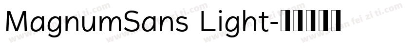 MagnumSans Light字体转换